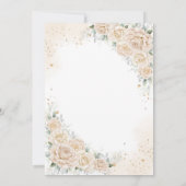 Invitation moderne rustique florale pour Quinceane (Dos)