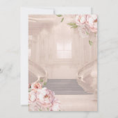 Invitation moderne rustique florale pour Quinceane (Dos)