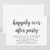 Invitation Moderne Rustique Joli Écriture Noire, Mariage en E (Devant / Derrière)