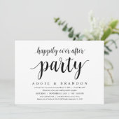 Invitation Moderne Rustique Joli Script Noir, Mariage en Elop (Debout devant)