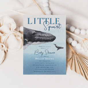 Invitation Moderne Rustique Océan Petit Baby shower d'écureui