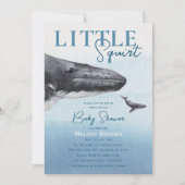 Invitation Moderne Rustique Océan Petit Baby shower d'écureui (Devant)