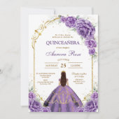 Invitation moderne rustique pour Quinceanera (Devant)
