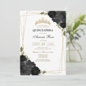 Invitation moderne rustique pour Quinceanera (Debout devant)