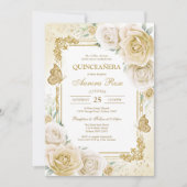 Invitation moderne rustique pour Quinceanera (Devant)