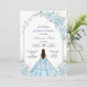 Invitation moderne rustique pour Quinceanera (Debout devant)
