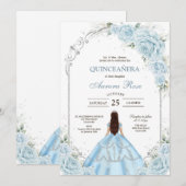 Invitation moderne rustique pour Quinceanera (Devant / Derrière)