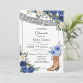 Invitation moderne rustique pour Quinceanera (Debout devant)