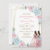 Invitation moderne rustique pour Quinceanera (Devant)