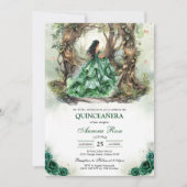 Invitation moderne rustique pour Quinceanera (Devant)