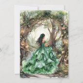 Invitation moderne rustique pour Quinceanera (Dos)