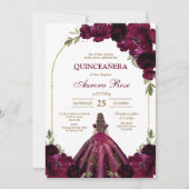 Invitation moderne rustique pour Quinceanera (Devant)