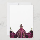 Invitation moderne rustique pour Quinceanera (Dos)
