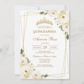 Invitation moderne rustique pour Quinceanera (Devant)