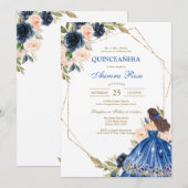 Invitation moderne rustique pour Quinceanera (Devant / Derrière)