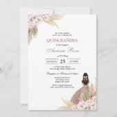 Invitation moderne rustique pour Quinceanera (Devant)