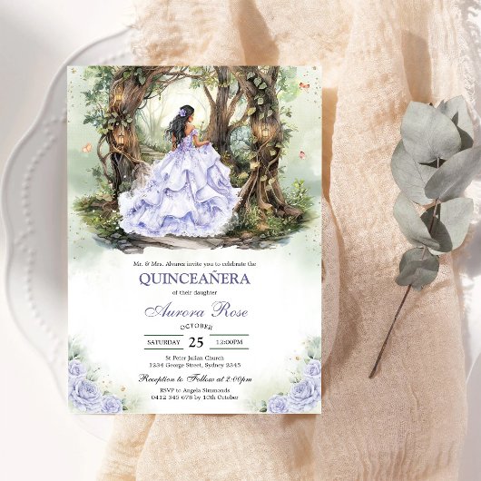 Invitation moderne rustique pour Quinceanera