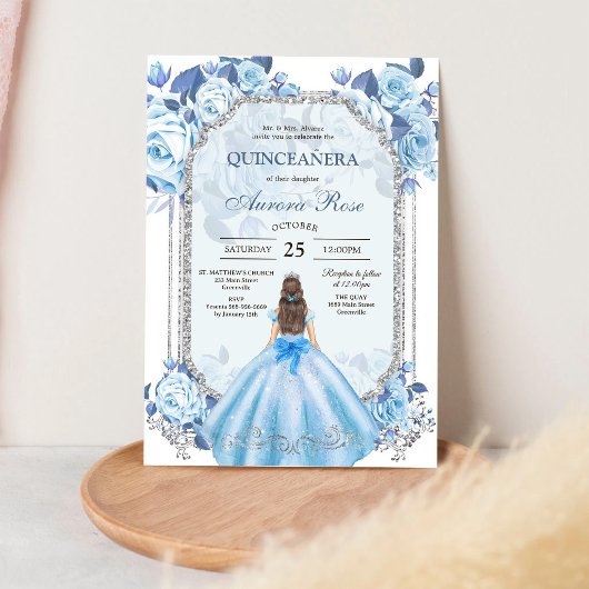 Invitation moderne rustique pour Quinceanera