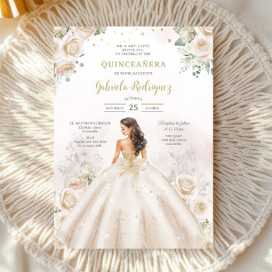 Invitation moderne rustique pour Quinceanera