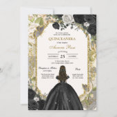 Invitation moderne rustique pour Quinceanera (Devant)