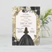 Invitation moderne rustique pour Quinceanera (Debout devant)