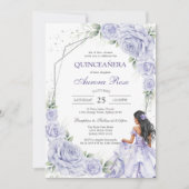 Invitation moderne rustique pour Quinceanera (Devant)