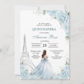 Invitation moderne rustique pour Quinceanera (Devant)