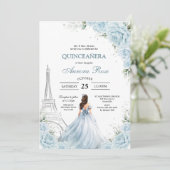 Invitation moderne rustique pour Quinceanera (Debout devant)