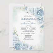 Invitation moderne rustique pour Quinceanera (Devant)