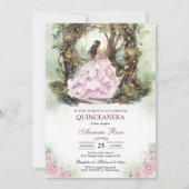 Invitation moderne rustique pour Quinceanera (Devant)