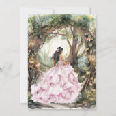 Invitation moderne rustique pour Quinceanera (Dos)