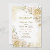 Invitation moderne rustique pour Quinceanera (Devant)
