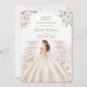 Invitation moderne rustique pour Quinceanera (Devant)