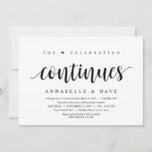Invitation Moderne Rustique Propre, Police Noire, Mariage en (Devant)