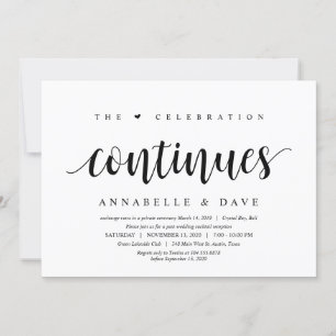 Invitation Moderne Rustique Propre, Police noire, Mariage en 