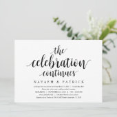 Invitation Moderne Rustique Propre, Police noire, Mariage en (Debout devant)