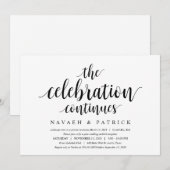 Invitation Moderne Rustique Propre, Police noire, Mariage en (Devant / Derrière)