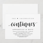 Invitation Moderne Rustique Propre, Police Noire, Mariage Int (Devant / Derrière)