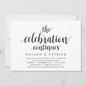 Invitation Moderne Rustique Propre, Police Noire, Mariage Int (Devant)