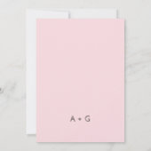 Invitation Moderne Rustique Rosé Romantique Revêtement Ajoute (Dos)