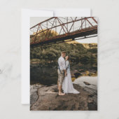 Invitation Moderne Rustique Type Gold Letting Mariage photo (Dos)