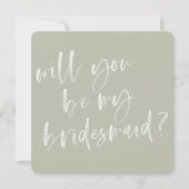 Invitation Moderne Sage Green Calligraphie (Devant)
