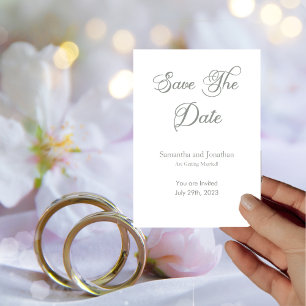 Invitation Moderne Sage Green Calligraphie Enregistrer la car
