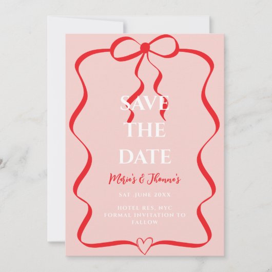 Invitation Moderne Save the Date éditorial chic (Devant)