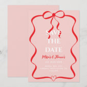 Invitation Moderne Save the Date éditorial chic (Devant / Derrière)