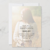 Invitation Moderne Script 2 Photo Graduation verticale (Dos)
