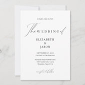 Invitation Moderne Script Calligraphie Monogramme Mariage pho (Devant)