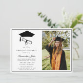 Invitation Moderne Script Photo Ecole (Debout devant)