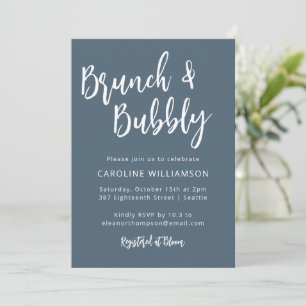 Invitation Moderne Script Tendance Petit-Déjeuner Dîner Bulle