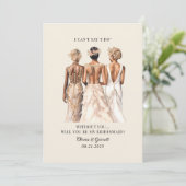 Invitation Moderne Serez-Vous Ma Proposition De Mousonnier (Debout devant)